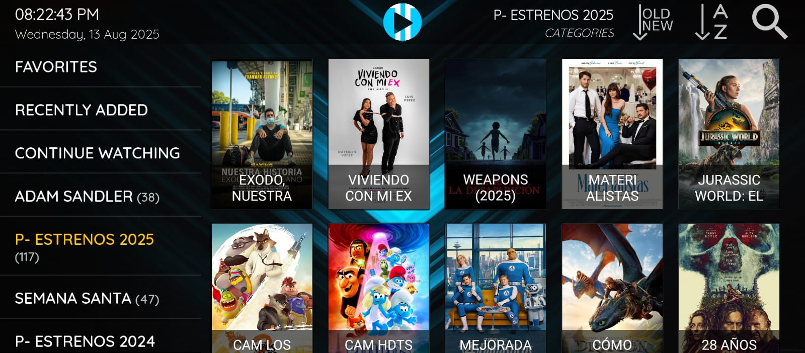 BBTV STB Movies Interface