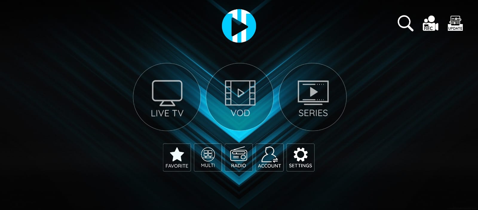 BBTV STB Main Menu Interface